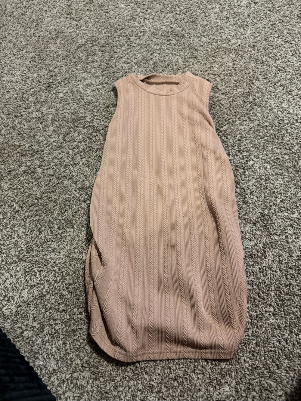 Sleeveless Knit Shift Dress in Blush